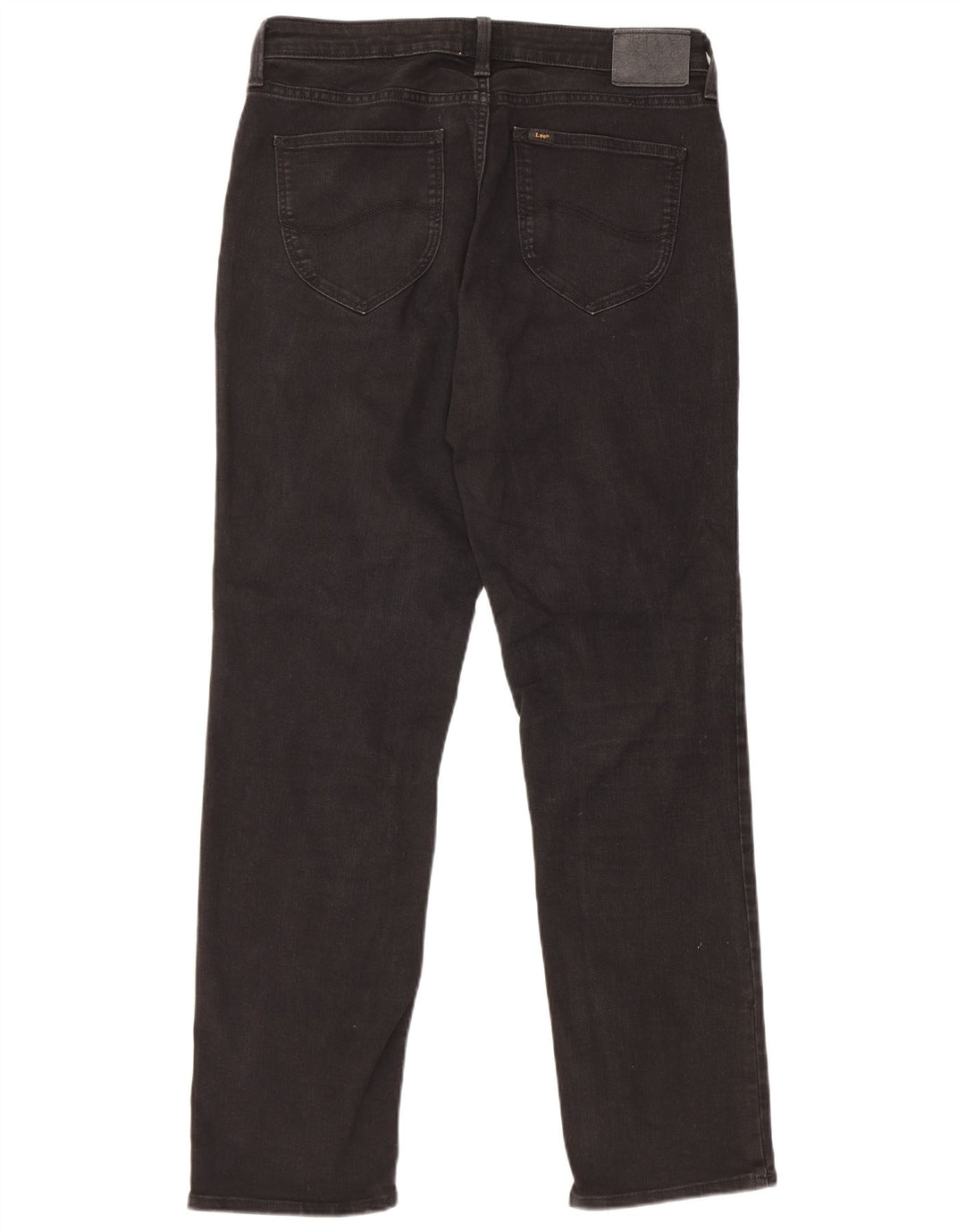 Lee Womens Marion Straight Jeans W32 L31 Algodão Preto