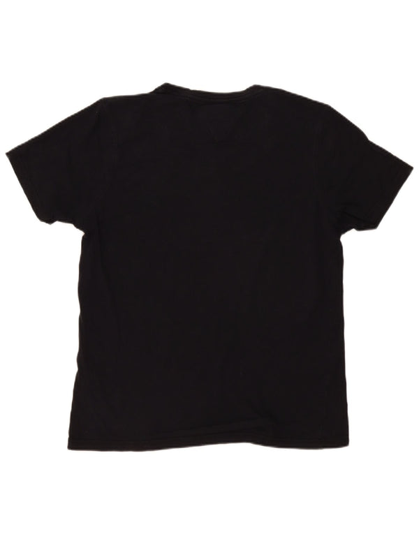 Tommy Hilfiger Camiseta masculina grande de algodão preto