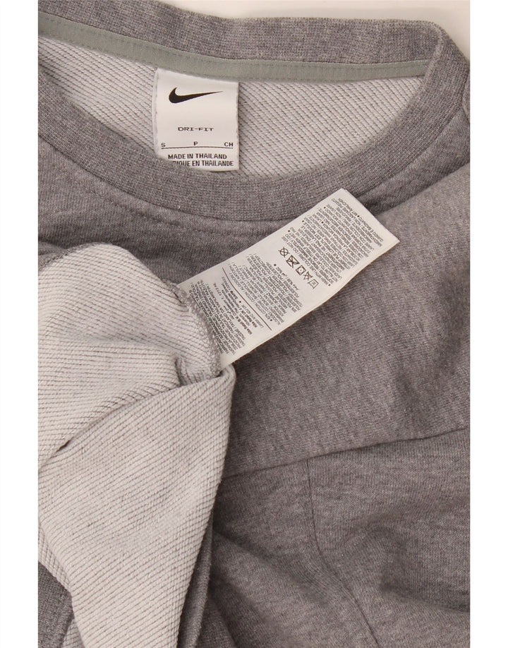 Moletom Nike Feminino Crop Graphic Oversized Jumper UK 10 Pequeno Cinza