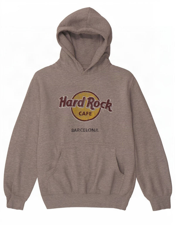 Hard Rock Cafe Masculino Barcelona Graphic Hoodie Jumper Médio Cinza Salpicado