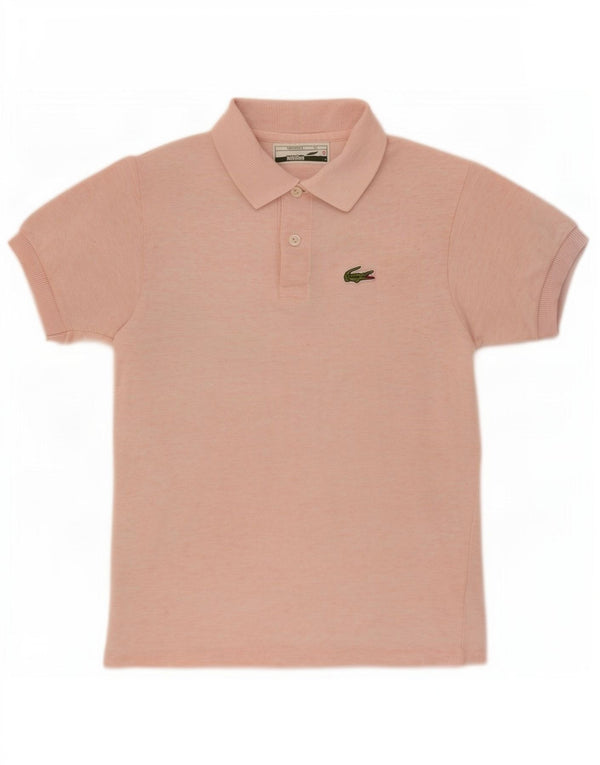Polo Lacoste Menina 9-10 Anos Rosa Algodão Salpicado