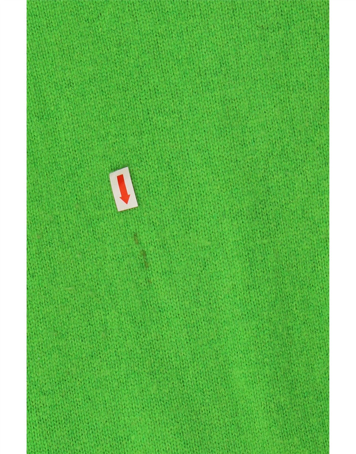 Suéter feminino MASSIMO DUTTI com gola redonda e palangre Reino Unido 14 verde médio