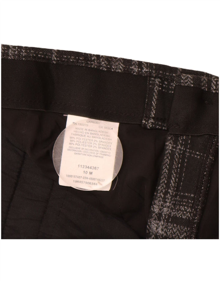 Calça Chino Feminina Lee US 10 Grande W30 L30 Poliéster Xadrez Preto