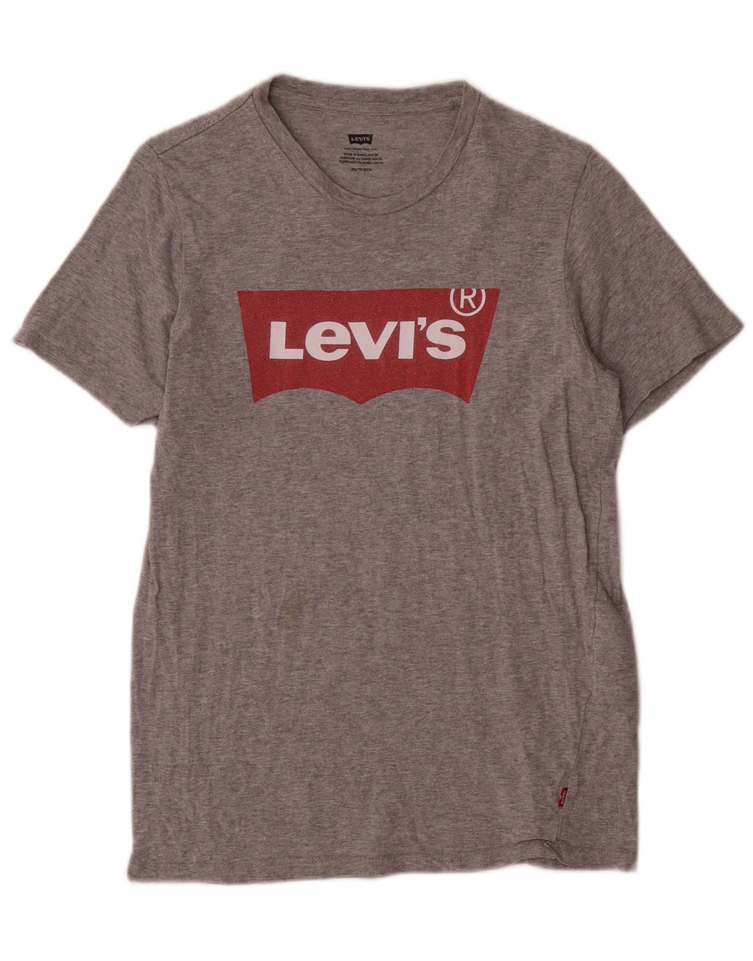 Camiseta gráfica masculina Levi's Top XS algodão cinza