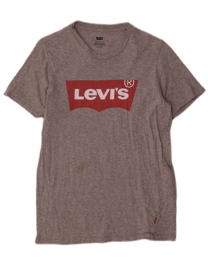 Camiseta gráfica masculina Levi's Top XS algodão cinza