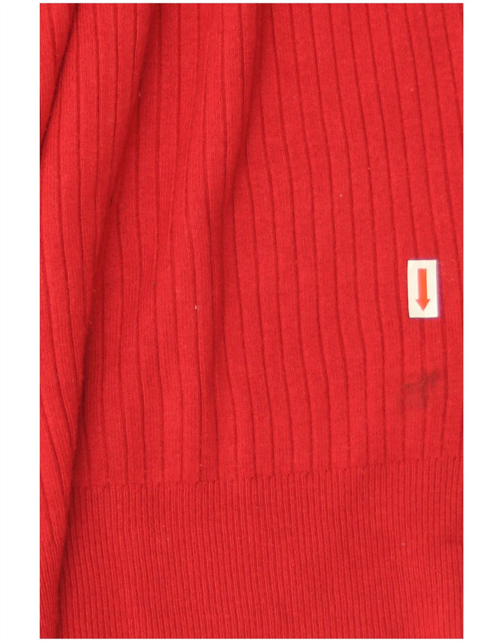 Suéter feminino Marks & Spencer com gola canoa e viscose vermelha média Reino Unido 12