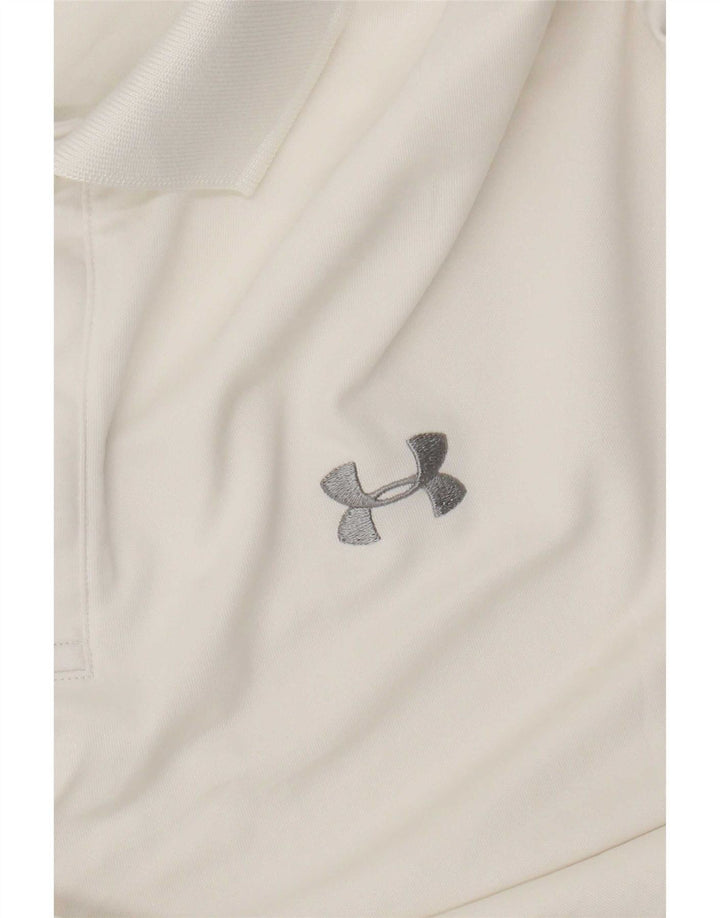 Camisa polo masculina Under Armour grande branca