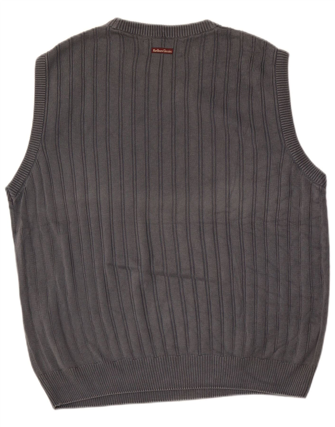 Marlboro Classics Mens Colete Regata XL Algodão Cinza