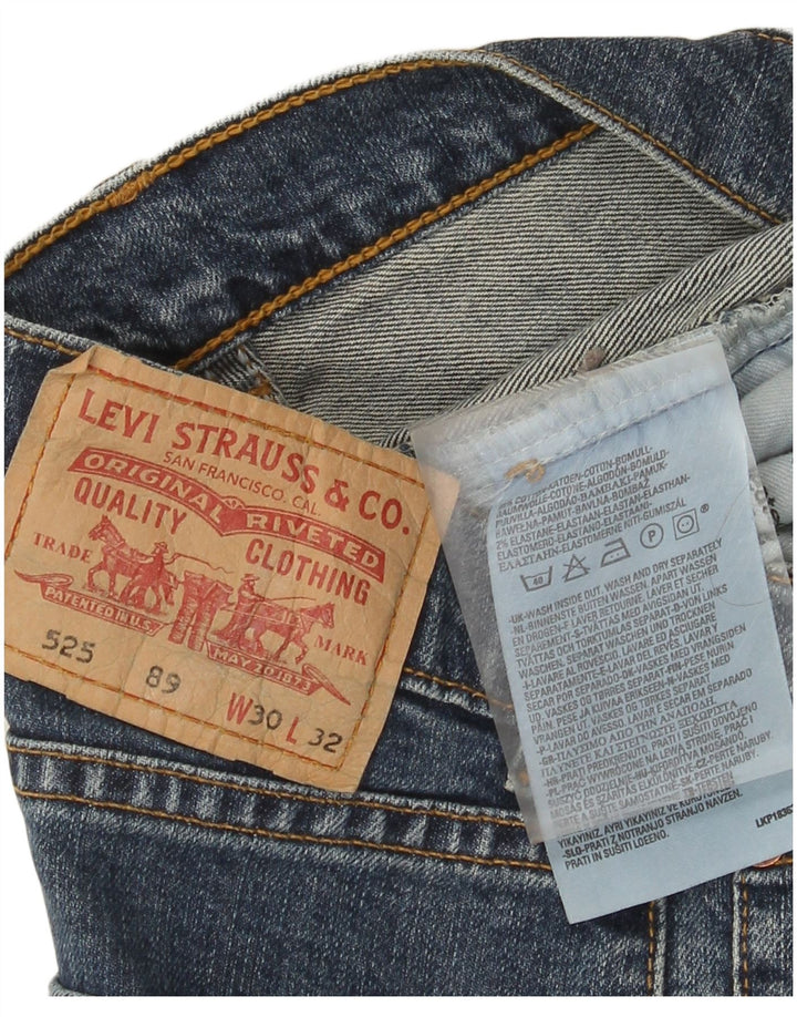 Shorts jeans feminino Levi's 525 W30 algodão azul médio