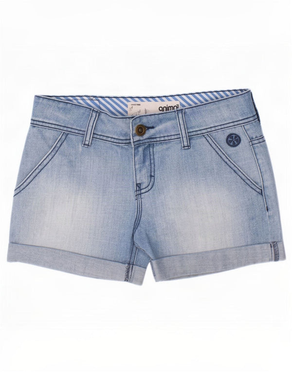 Shorts Jeans Animal Girls 11-12 Anos W30 Azul Algodão