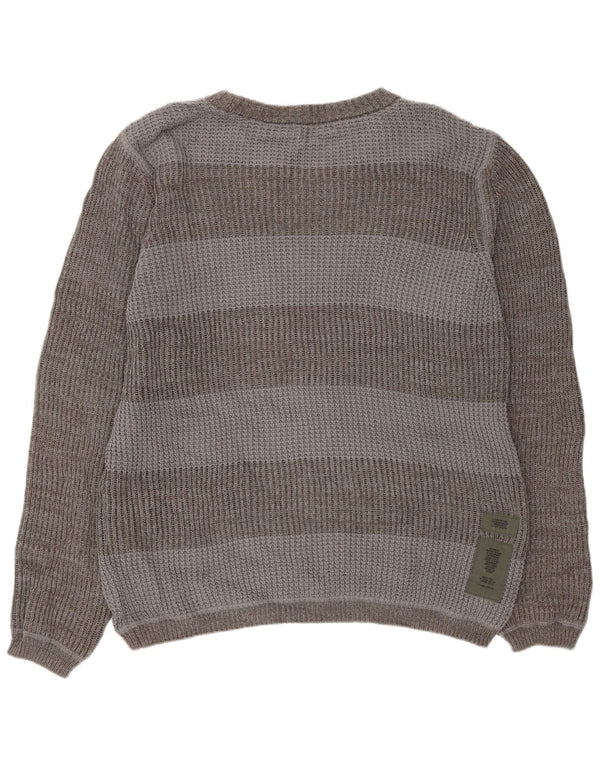 Suéter masculino G-Star com gola canoa XL cinza colorblock algodão