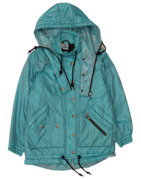 Casaco corta-vento feminino rodeo com capuz grande IT 36 XS azul