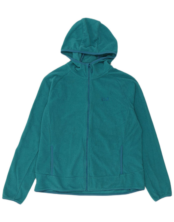 Jaqueta feminina Jack Wolfskin com capuz e moletom UK 18 XL azul poliéster