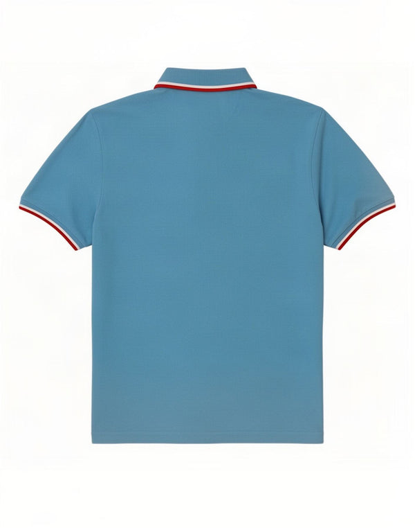 Camisa polo masculina Hackett Graphic Slim Fit Rugby XL listrada azul de algodão