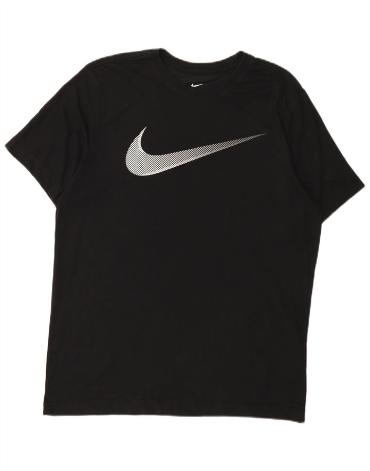 Camiseta Nike Masculina Dri Fit Graphic Top Médio Algodão Preto