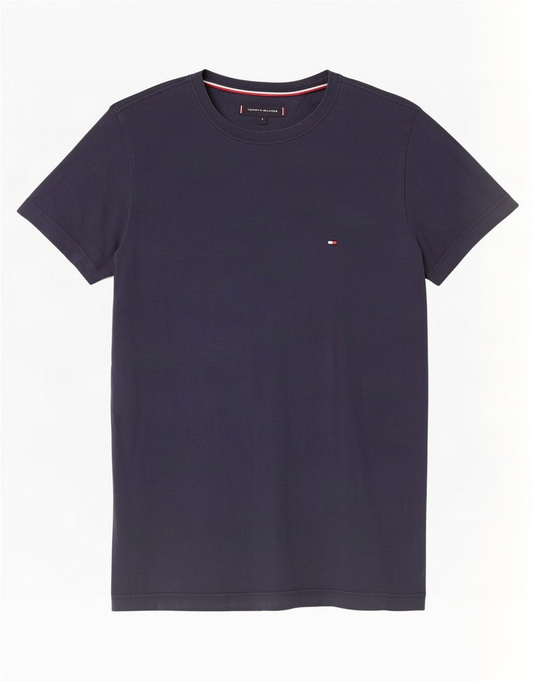 Camiseta masculina Tommy Hilfiger top pequeno algodão azul marinho