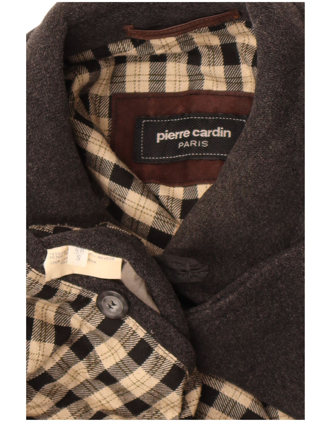Sobretudo masculino Pierre Cardin IT 48 lã cinza médio