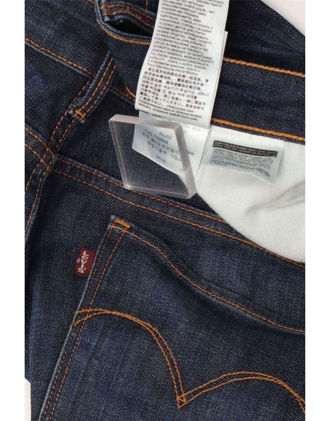 Jeans feminino Levi's cintura média bootcut W33 L32 algodão azul marinho