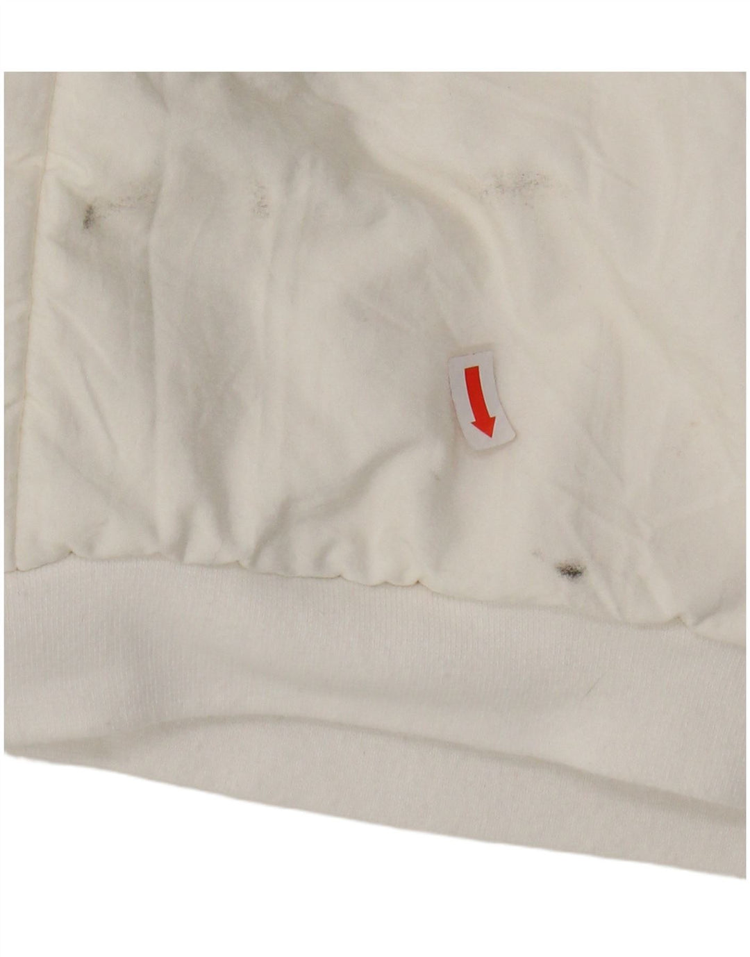 Casaco corta-vento feminino VINTAGE de grandes dimensões EU 38 médio branco poliamida