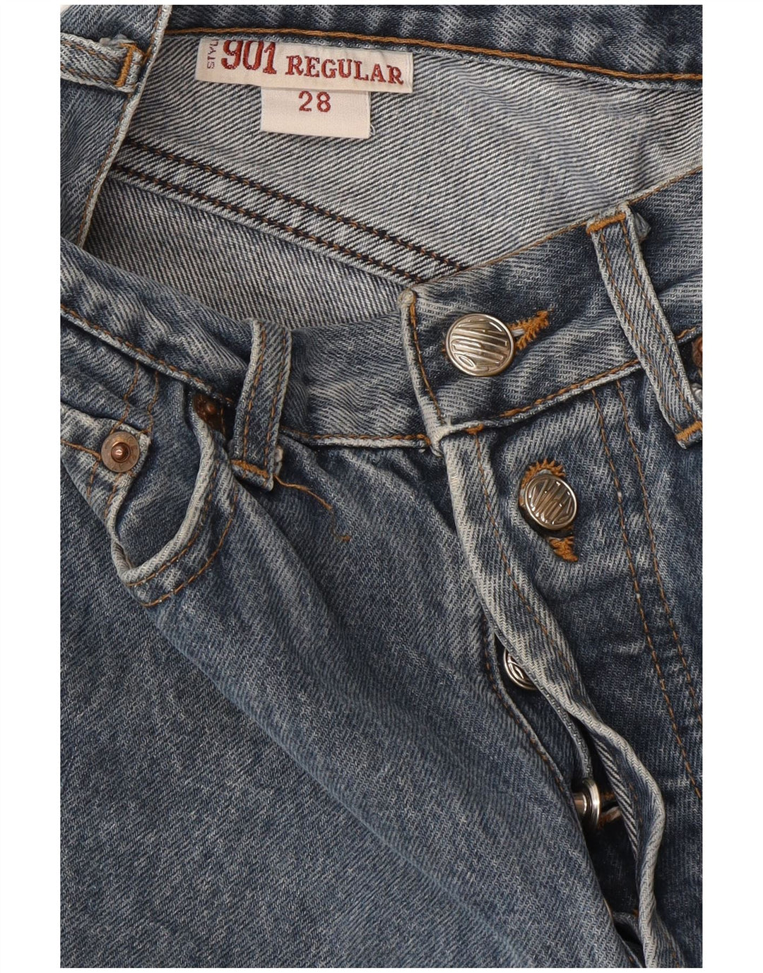 Calça jeans feminina REPLAY 901 regular fit W28 L23 azul