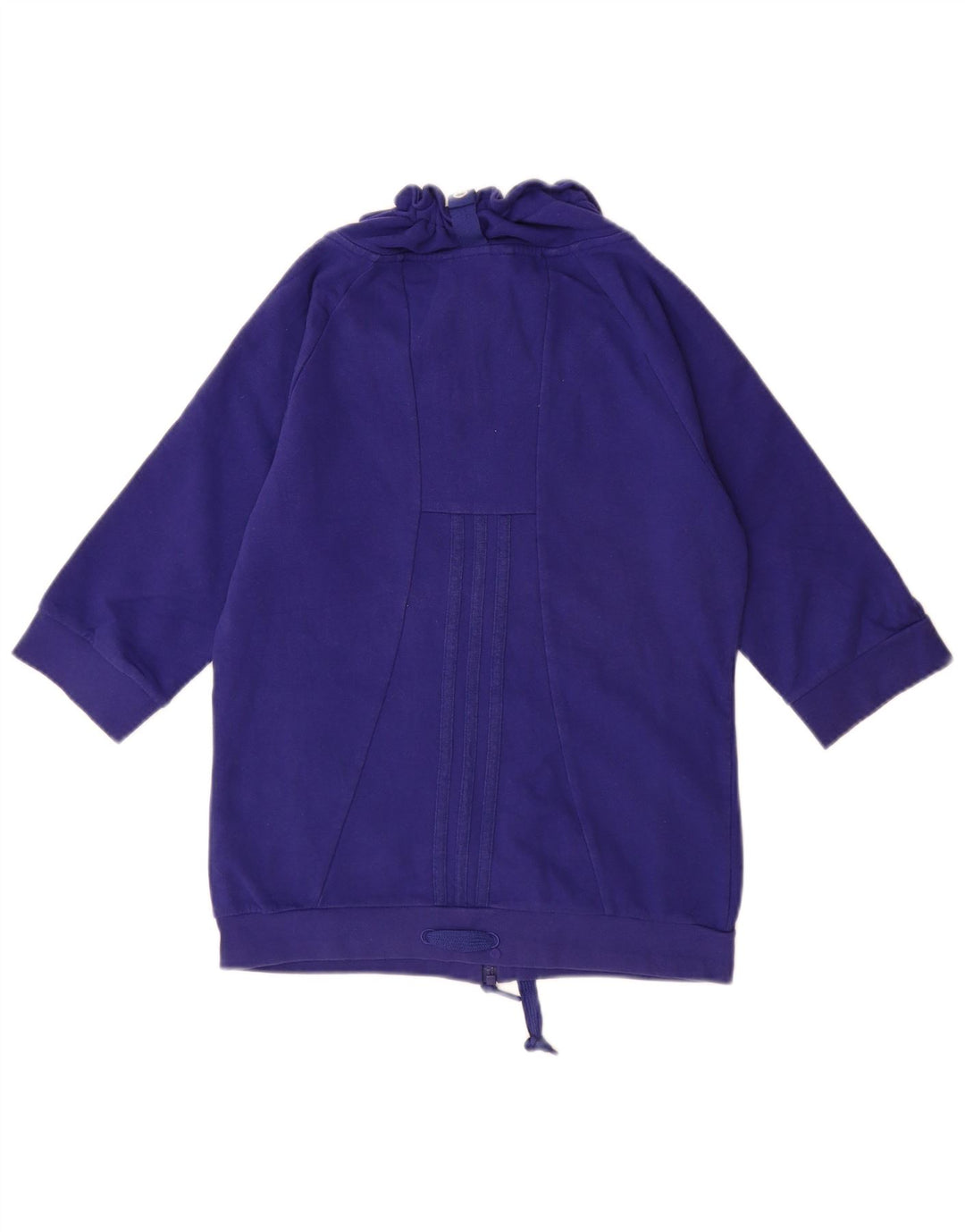 ADIDAS Suéter feminino manga 3/4 UK 10 pequeno azul algodão