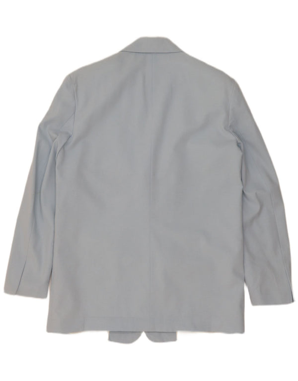 Zara Jaqueta Blazer Oversized Feminina com 2 Botões Reino Unido 10 Pequeno Azul