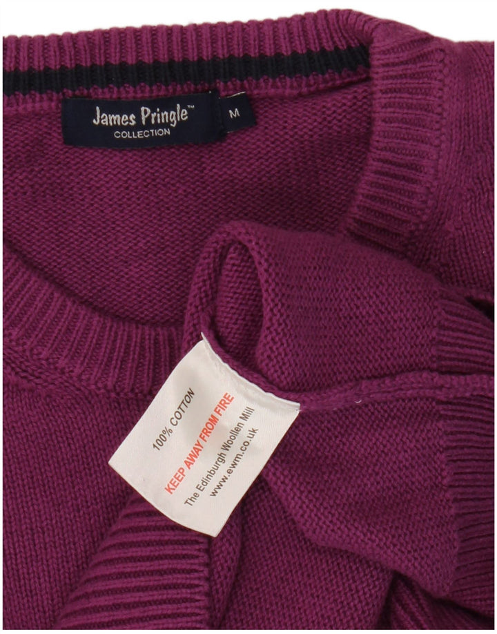 Suéter masculino JAMES PRINGLE com gola redonda, algodão roxo médio