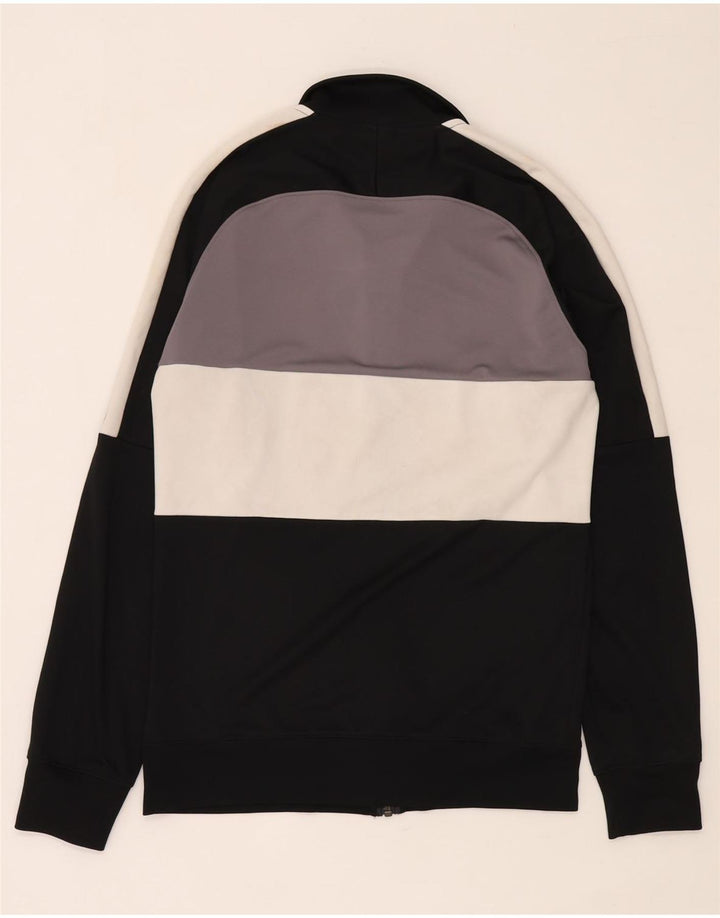 Nike Mens Dri Fit Tracksuit Top Jacket Pequeno Preto Colourblock Poliéster