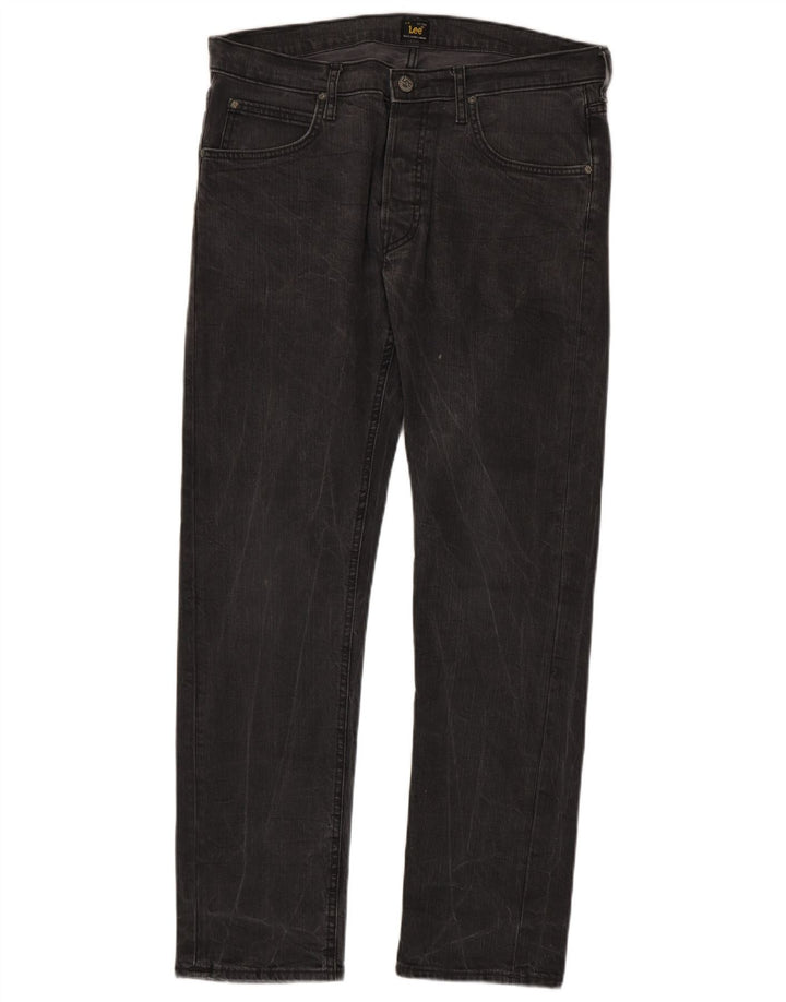 LEE Masculino Daren Straight Jeans W34 L32 Cinza Algodão