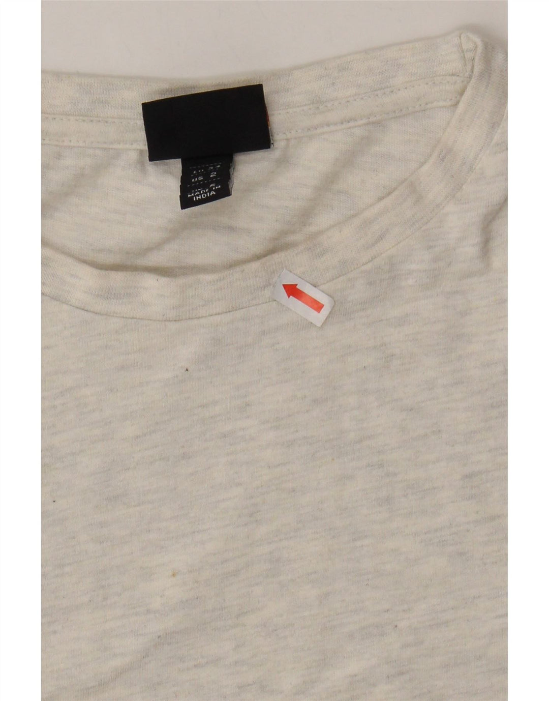 ELLESSE Womens Crop Graphic Sweatshirt Jumper UK 6 XS Grey Cotton Vintage Ellesse and Second-Hand Ellesse from Messina Hembry 