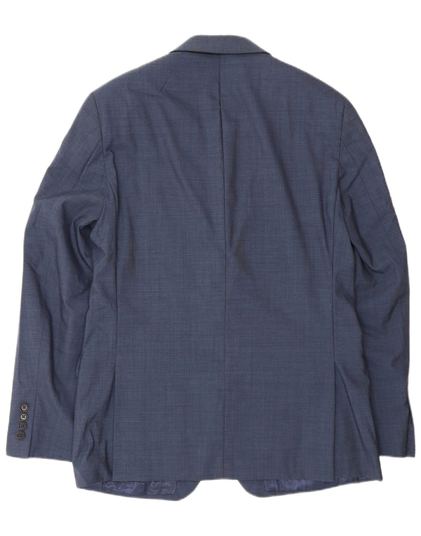 Jaqueta blazer masculina Dkny com 2 botões Reino Unido 38 azul marinho médio