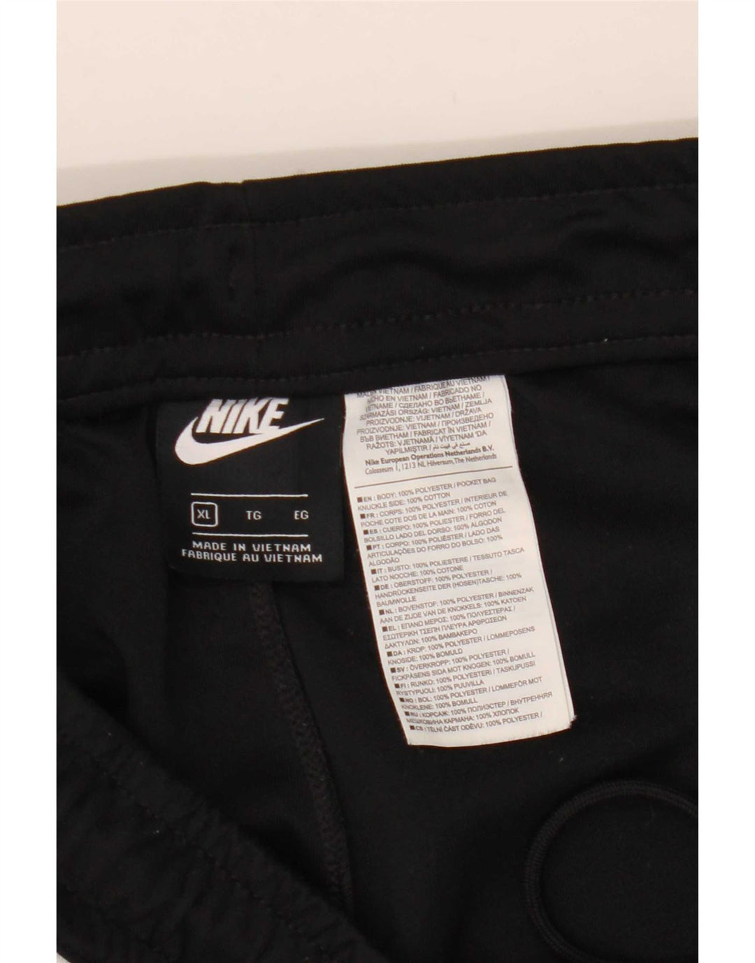 Calça de treino feminina Nike UK 18 XL preta poliéster