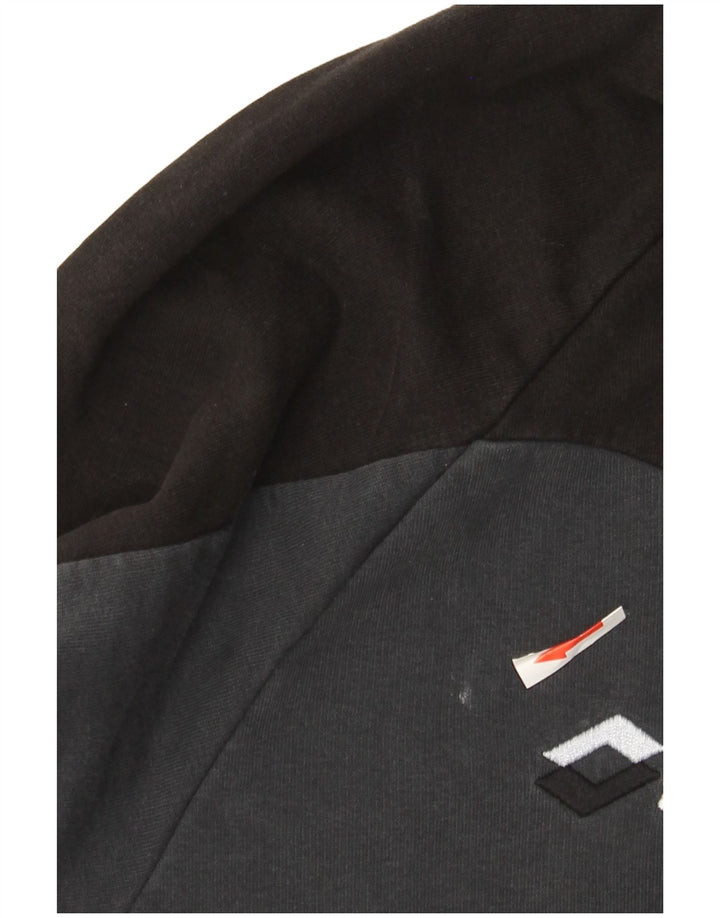 Lotto moletom gráfico masculino jumper grande preto colorblock algodão