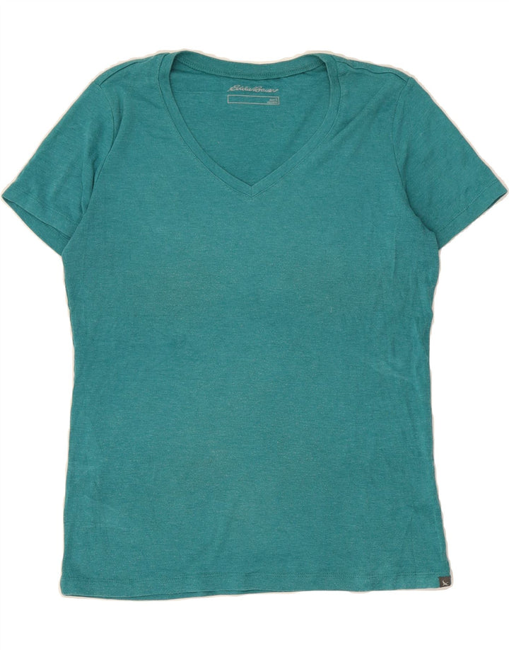 EDDIE BAUER Womens T-Shirt Top UK 16 Large Green Cotton Vintage Eddie Bauer and Second-Hand Eddie Bauer from Messina Hembry 