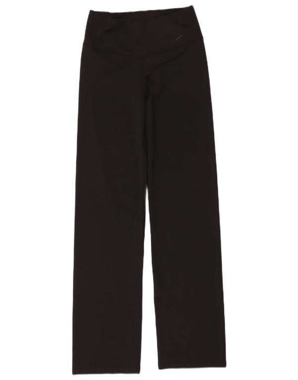 Nike Womens Dri Fit Calças de treino UK 12 Medium Black