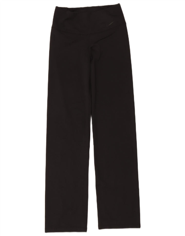 Nike Womens Dri Fit Calças de treino UK 12 Medium Black