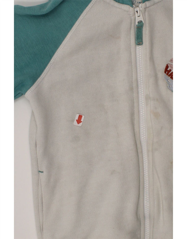 FAT FACE Boys Graphic Zip Hoodie Sweater 7-8 Years White Colourblock Vintage Fat Face and Second-Hand Fat Face from Messina Hembry 