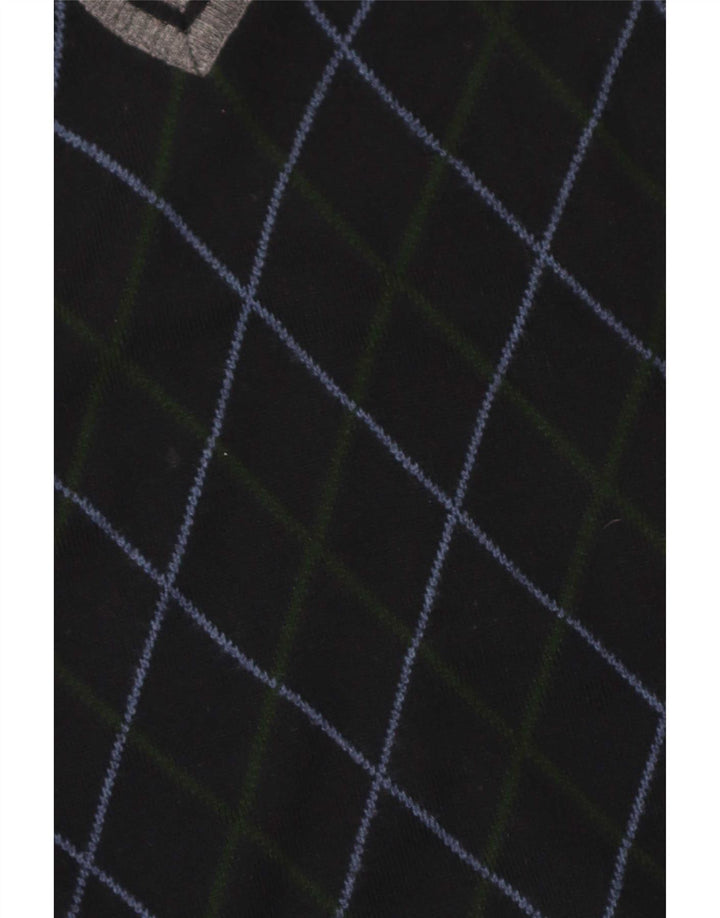 Arslanli Colete masculino regata grande azul marinho Argyle/lã diamante