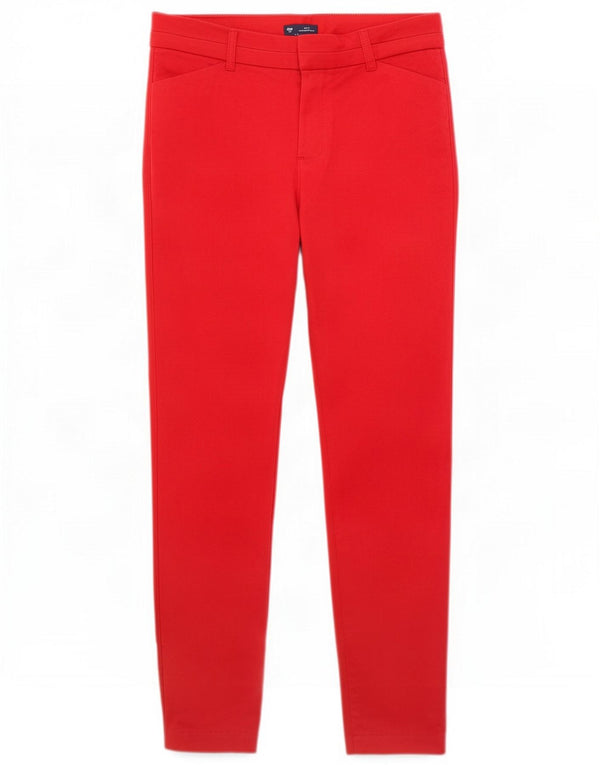 Gap Calça feminina slim fit Chino UK 12 Médio W32 L29 Algodão vermelho