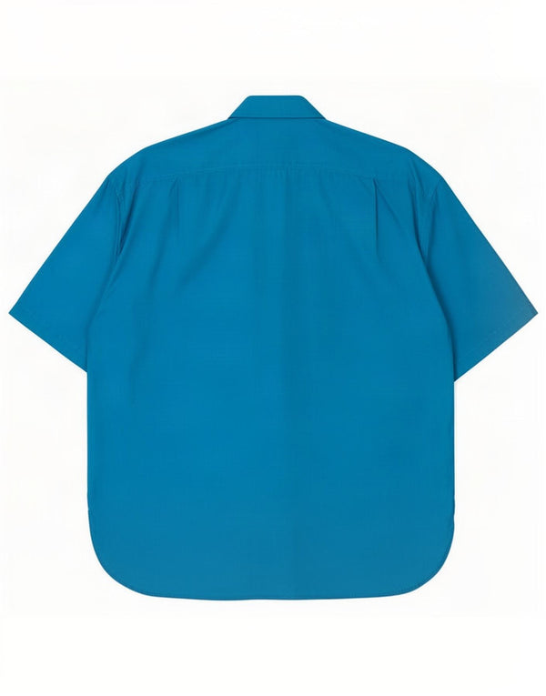 Blusa feminina vintage manga curta UK 18 XL azul