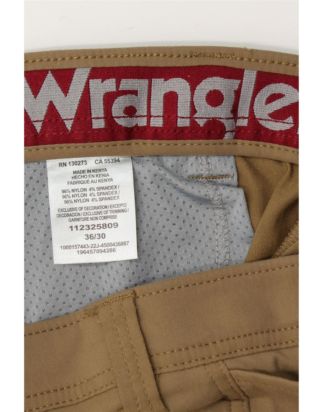 WRANGLER Womens Straight Cargo Trousers W36 L30 Beige Nylon Vintage Wrangler and Second-Hand Wrangler from Messina Hembry 