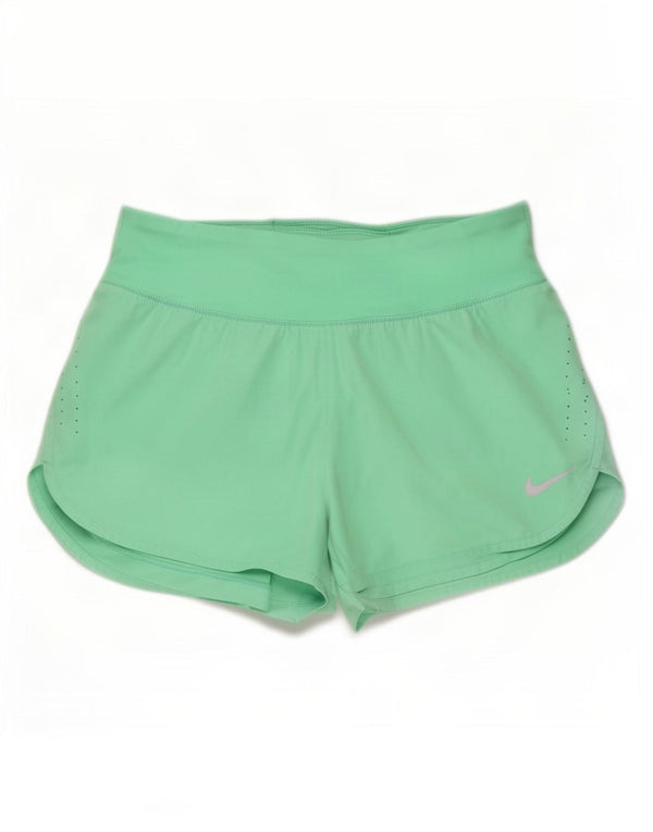 Shorts esportivos femininos Nike Dri Fit UK 14 verde médio
