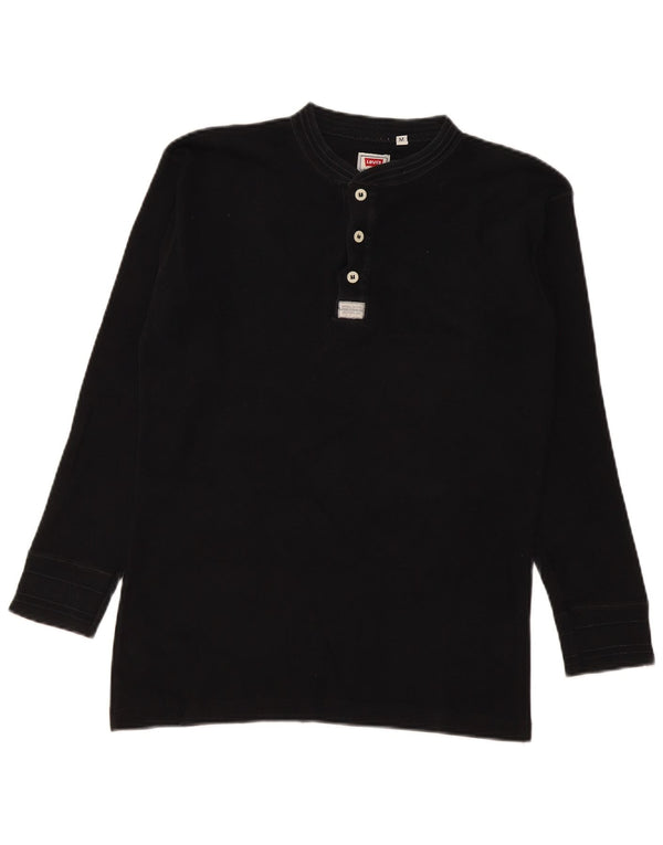 Top masculino Levi's manga comprida médio algodão preto