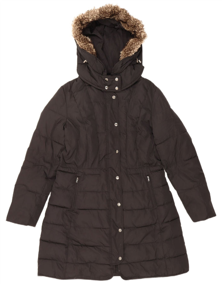 Casaco feminino acolchoado com capuz CONBIPEL UK 16 grande poliéster preto