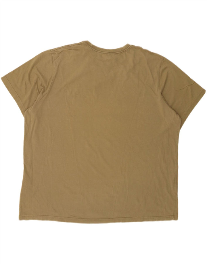 LEVI'S Mens Relaxed Fit Graphic T-Shirt Top 2XL Khaki Cotton Vintage Levi's and Second-Hand Levi's from Messina Hembry 