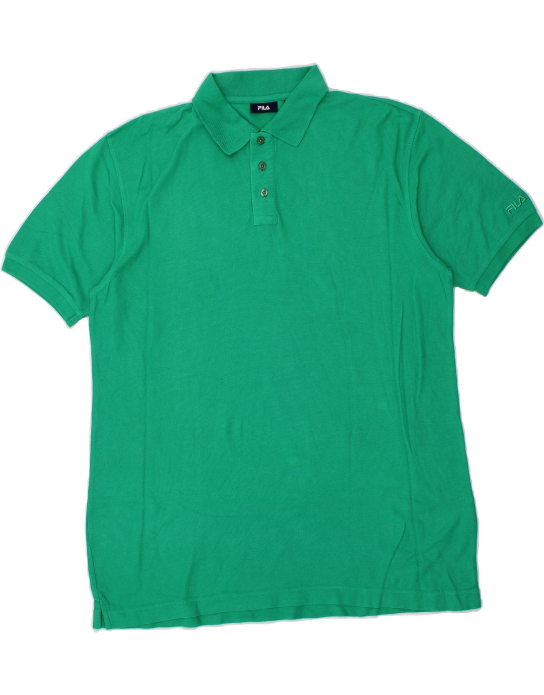 FILA Mens Polo Shirt 2XL Green Cotton Vintage Fila and Second-Hand Fila from Messina Hembry 