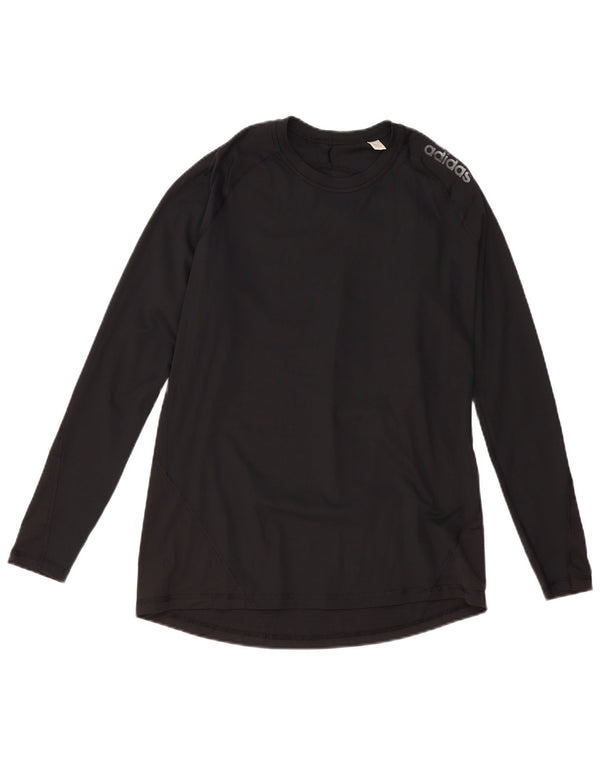 Adidas Feminino Climacool Top Manga Longa UK 18 XL Preto Poliéster