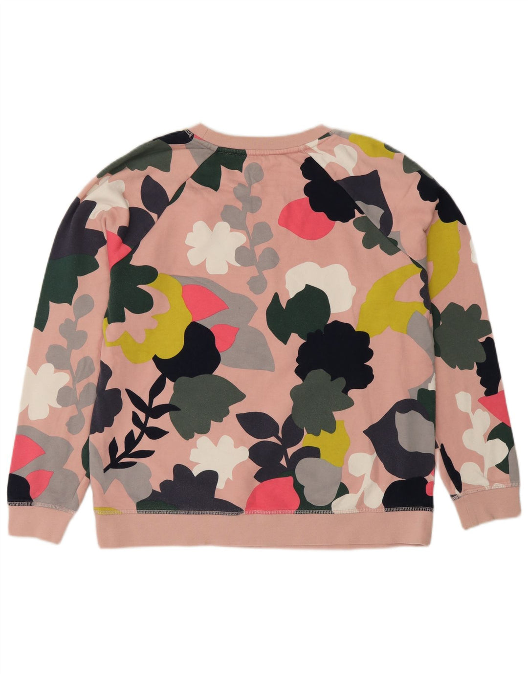 Suéter feminino Boden de ajuste regular, moletom médio rosa floral algodão
