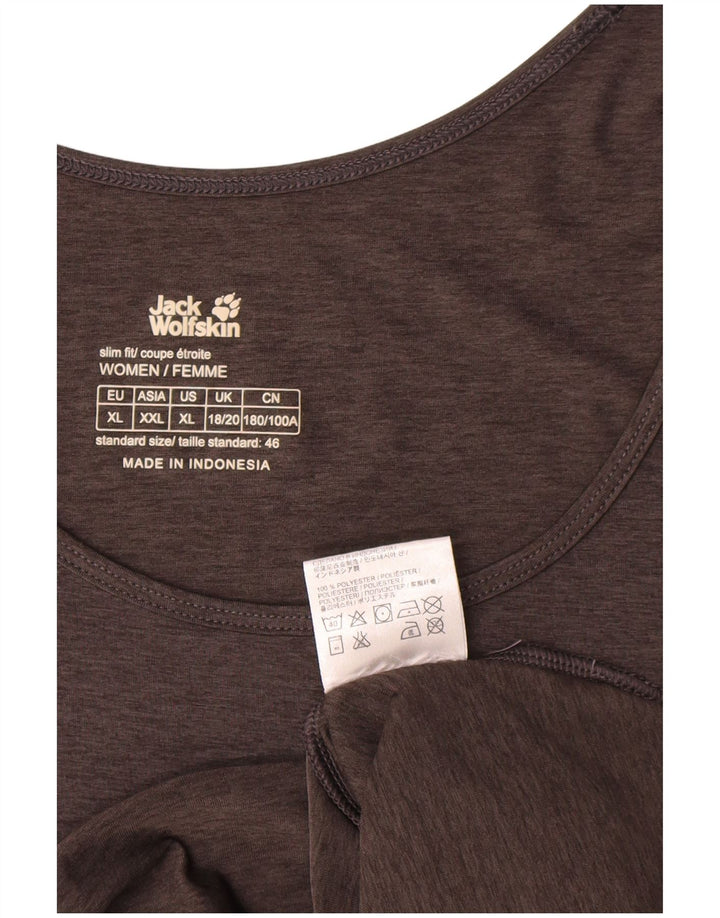 Top colete feminino Jack Wolfskin Reino Unido 18/20 XL cinza poliéster