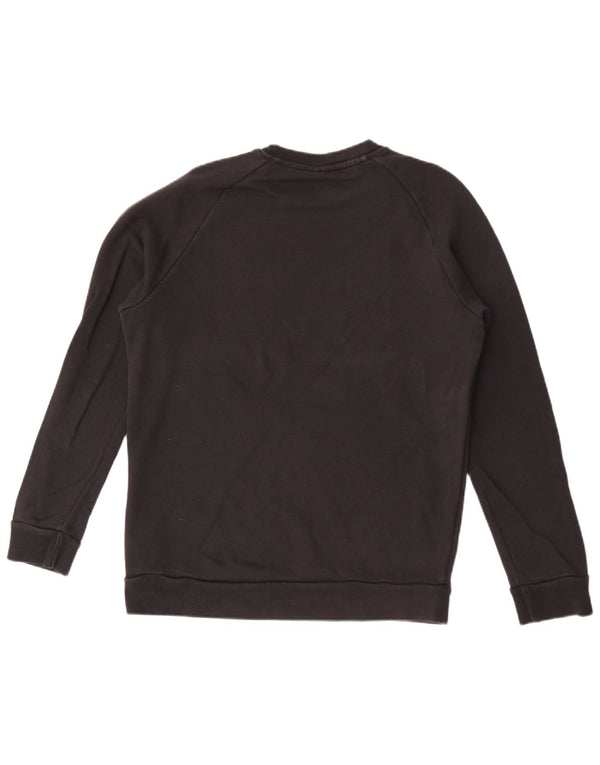 Adidas Mens Moletom Jumper Pequeno Algodão Preto